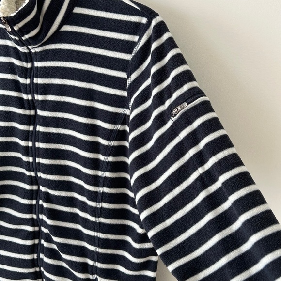LL Bean Striped Fleece Jacket - Picture 9 of 16
